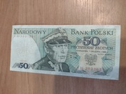 Banknot PRL 50 zł, Karol Świerczewski, seria KH, 1988r. 