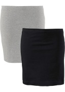 Spódnica 2szt. Bonprix r.44/46 szary melanż, czarny