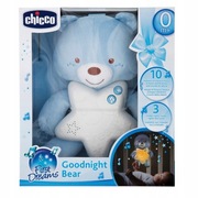CHICCO Miś na dobranoc Szumiący niebieski dźwięki