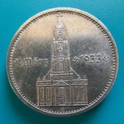 5 marek 1934 E  I rok rządów nazistowskich (21 III 1933) Ag 0,900 13,88 g