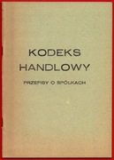 KODEKS HANDLOWY PRZEPISY O SPÓŁKACH