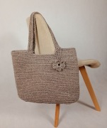 Torba duża zakupowa shopperka szydełkowa rękodzieło 