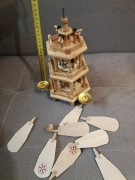 Ozdoby świąteczne PRL koń sanie wierza 