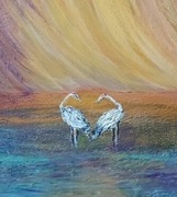 Duży oryginalny obraz akrylowy "Granica jest tęsknotą" z certyfikatem  aut.