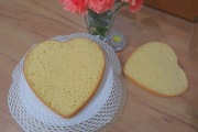 Domowy Biszkopt SERCE 22cm naturalny bez konserwantów bio mąka do tortów