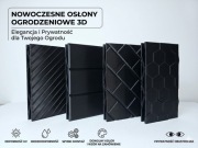 Osłony na ogrodzenia panelowe, wzory 3D, dwustronne - zamiast taśmy