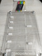 TABLICA MAGNETYCZNA SUCHOSCIERALNA PLANER TYGODNIA NA LODÓWKĘ  MARKERY 