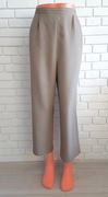 Damskie eleganckie beżowe spodnie materiałowe Bm Collection uniwersalne