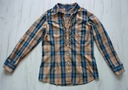 Piękna damska koszula TOMMY HILFIGER rozmiar 12 L kratka STRETCH