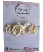 Wianuszek na opasce bezuciskowej na chrzest, roczek, urodziny 