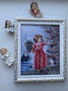 Obraz hartowany koralikami