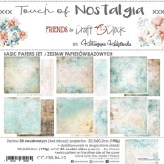 Zestaw papierów TOUCH OF NOSTALGIA 20,3x20,3 Basic Craft O'Clock.