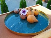 Taca złota dekoracyjna, żywica 