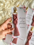 Brelok makrama handmade boho upominek dla gości wieczór panieński