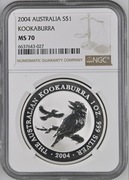 2004 Australia 1$ KOOKABURRA - NGC MS 70