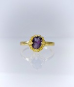 Srebrny pozłacany pierścionek obrączka pr.925 r.8