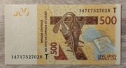 Wspólnota Gospodarcza Państw Afryki Zachodniej..Toro 500 Francs CFA UNC
