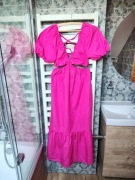 Nowa piękna sukienka fuksja długa Zara L