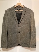 Marynarka męska casual z łatami H&M r.48 szara 