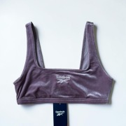 Reebok top sportowy welurowy fioletowy S nowy biustonosz fitness