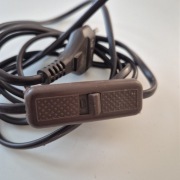 Kabel zasilający do lampki lampy brązowy z wyłącznikiem 180 cm