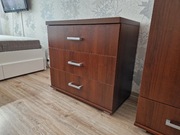 Mała komoda ciemny brąz z 3 szufladami