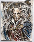ROKITA Słowiański Demon – oryginalny obraz fantasy A4 1/1 ręcznie malowany