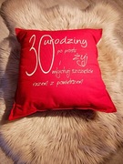 Poduszka dekoracyjna 40x40 okolicznościowa 30-urodziny