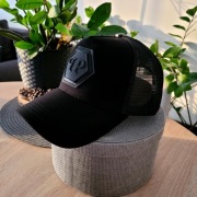 Czapka z daszkiem czarna unisex Philipp Plein. Czapka truckerka Plein 