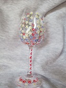 Kwiecisty kieliszek do wina, soku 280 ml.