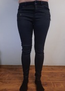 Spodnie woskowane rurki skóropodobne Esprit W30 S