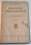 E. B. Titchener "Początki psychologji" 1921 okładka dedykowana
