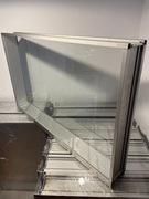 Okna aluminiowe dwuszybowe stałe z uszczelkami do ścian gips-karton biuro