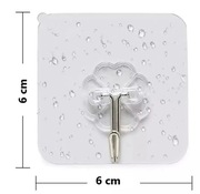 Przezroczysty mocny samoprzylepny haczyk. 10 sztuk