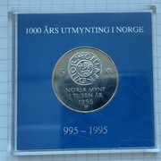 0808 Norwegia 5 koron 1995 Mennictwo Norweskie BU