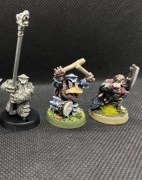 krasnoludy, figurki RPG i do gier bitewnych, podstawka 25 mm, 3 szt.