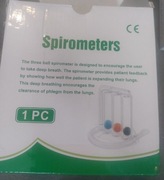 Spirometr kulkowy do ćwiczeń oddechowych do rehabilitacji oddechowej