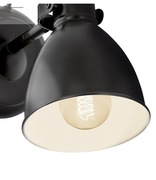 Kinkiet PRIDDY, czarna lampa ścienna stylu Vintage