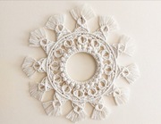 Rękodzieło - Mandala / makrama - dekoracja ścienna wykonana metodą makramy