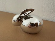 Ceramiczny Zajączek Zając Ozdoba Figurka Wielkanocna Wielkanoc 8,5 cm. 