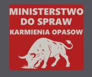 Tabliczka MINISTERSTWO DO SPRAW KARMIENIA OPASÓW