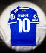 L) Mbappe Real Madryt 2025/26 Nowa Niebieska T-shirt Liga Mistrzów Koszulka