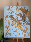 Abstrakcja " Mapa snów" akryl na desce 120×100 cm