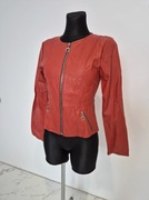 Piękna ceglasta kurtka skórzana ramoneska NOWA z metką
