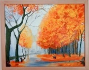 Jesień obraz olejny na płótnie 
