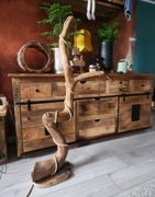 Lampa podlogowa drewniana 