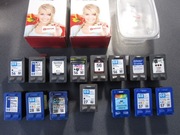 HP cartridge - puste - 15 sztuk - stan nieznany.