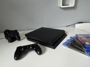 Sony PlayStation 4 PS4 Fat CUH-1216B 1TB + 2 pady + ładowarka Sony + 4 gry
