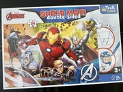 PUZZLE 24 MAXI MARVEL SILNI AVENGERS 3W1 DWUSTRONNE TREFL