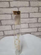 Dekoracja suszone kwiaty  w szklanym słoju 17,5 cm z korkiem